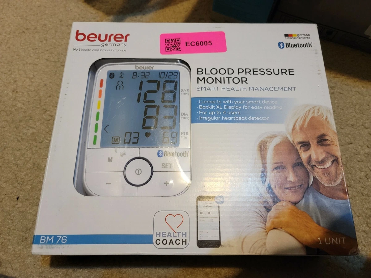 Beurer BM76 Upper Arm Blood Pressure Monitor with Irregular Heartbeat Detection