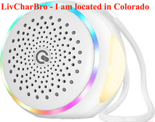 Rechargeable Portable White Noise Sound Machine 27 Non-Looping Sounds Auto-Off