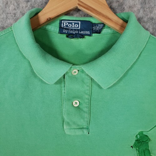 Vintage Ralph Lauren Polo Shirt Mens XL Green Big Pony Y2K Preppy Casual RL Top - Afbeelding 5 van 14
