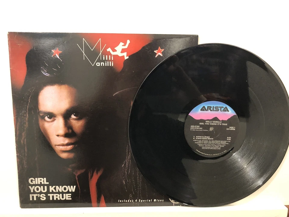 MILLI VANILLI - GIRL YOU KNOW IT'S TRUE 12" 33 RPM Arista AD1-9780 Electronic NM Foto 4 de 4