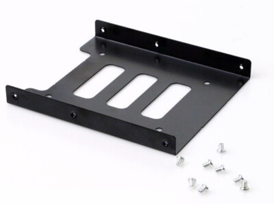 2.5 inch SSD HDD Hard Drive to 3.5 inch Solid Steel Bay/Tray Mounting Bracket #A