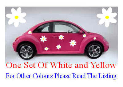 16 Large Daisy Flower Car Van Camper Vw Graphics Stickers Decals Black Friday Ebay