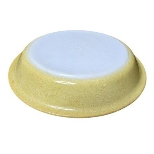 Pyrex Vintage 8.5" Pie Plate Yellow White Milk Glass USA Ovenware Dish 209