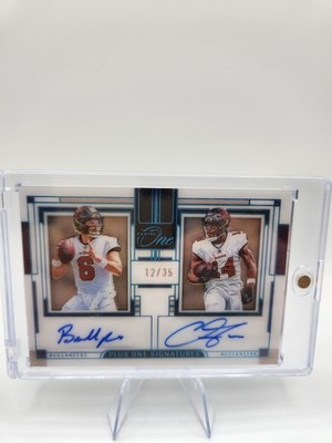 Baker Mayfield Chris Godwin2023 Panini One Plus One Signatures Blue 12/35 Bucs