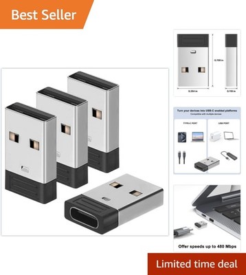 Ultra-Compact USB-C Adapter Set - Fast Data Transfer & Charging for All Devices