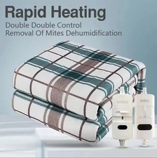 Electric Blanket 110V Thicker Heater Heated Blanket Mattress Thermostat Elec.;.;