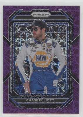 2023 Panini Prizm Purple Velocity Prizm 142/199 Chase Elliott #5 0c6