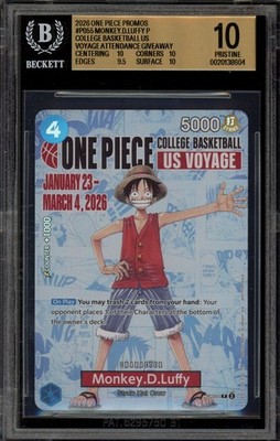 PSA9 モンキー・D・ルフィ [P-055]バスケットボール：USボヤージュ One Piece Monkey.D.Luffy College Basketball US Voyage P-055 BGS 10
