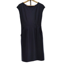Quince Women Ultra-Stretch Ponte Cap Sleeve Mini Dress Navy S
