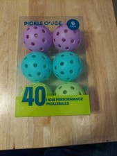Pickle O'Joe 40-Hole Performance Pickleballs New, Sealed 6-Pack