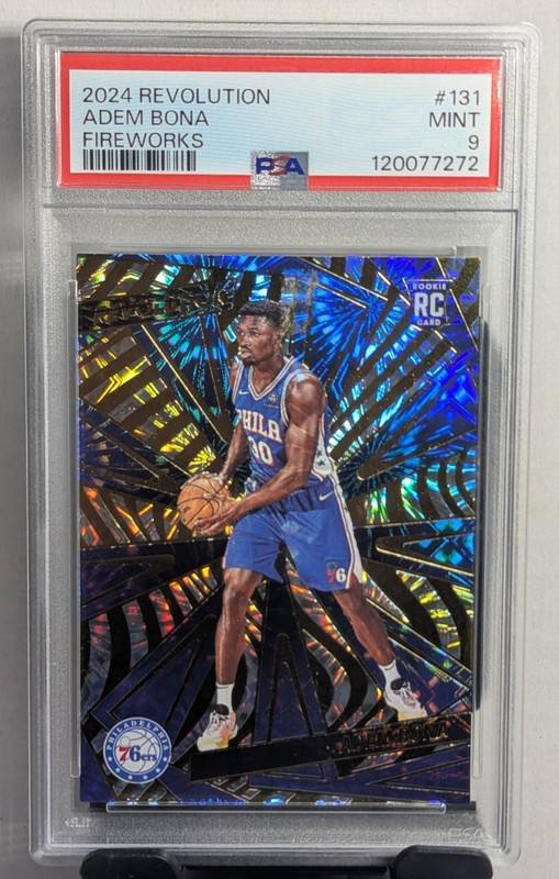 ADEM BONA 2024-25 REVOLUTION ROOKIE BASKETBALL FIREWORKS RC🔥 /149 PSA 9🐰🔥🔥