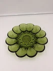 Vintage 1972 Anchor Hocking Fairfield Avocado Green Egg Plate
