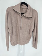Danskin Womens Sz M 1/2 Zip Pullover Sweatshirt Blush Pink Performance