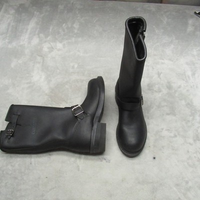 Carolina Men 5.5R Black Leather Steel Toe Engineer Goodyear R21131 USA RARE NEW