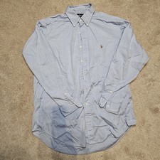 Ralph Lauren Yarmouth Oxford Men's Dress Shirt 16-34 Blue Button Down Pony Logo
