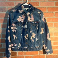 Vintage floral denim jacket