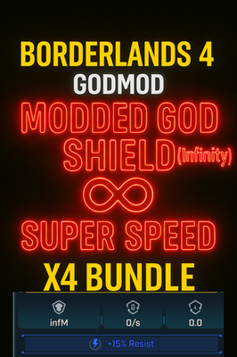 Borderlands 4 - MODDED SHIELD x4 Bundle (INFINITY) + SUPERSPEED - XBOX/PC/PSN
