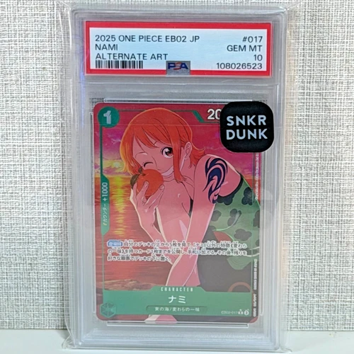 PSA 10 Nami EB02-017 Alt Art One Piece Anime 25th Japanese Card
