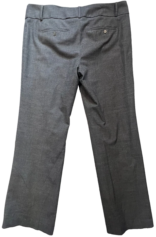 Ann Taylor Loft 女式 Marisa 裤正装裤子平底 14 码灰色口袋 — 第 2/4 张图片