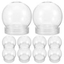 DIY Snow Globe Water Globe: 4 Inch Plastic Christmas Snow Balls Kit with Scre...
