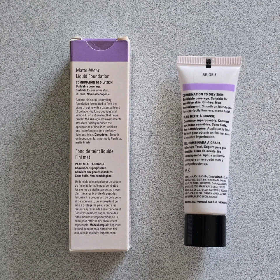 Mary Kay TimeWise Matte Wear Liquid Foundation 1 oz. BEIGE 8 038764 Combo-oily - Image 2 of 4