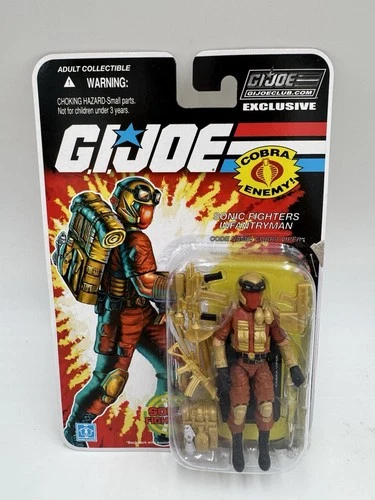 GI JOE CLUB EXCLUSIVE 2018 3 3/4" Sonic Fighters  Cobra Viper- 100% With Cardbac