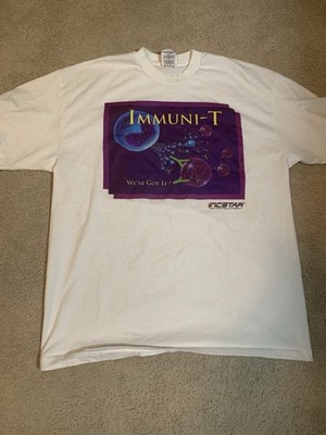 Vintage 90s Immuni-T Science Tech T-Shirt XL Research DNA Molecular