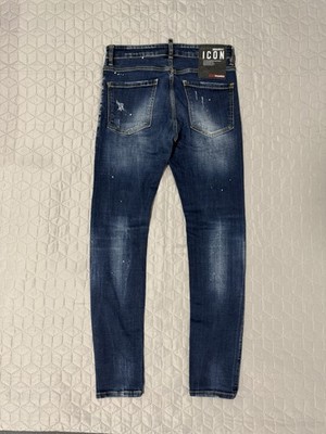 Dsquared2 Ibrahimovic Icon Dark Blue Skinny jeans mens Size 42