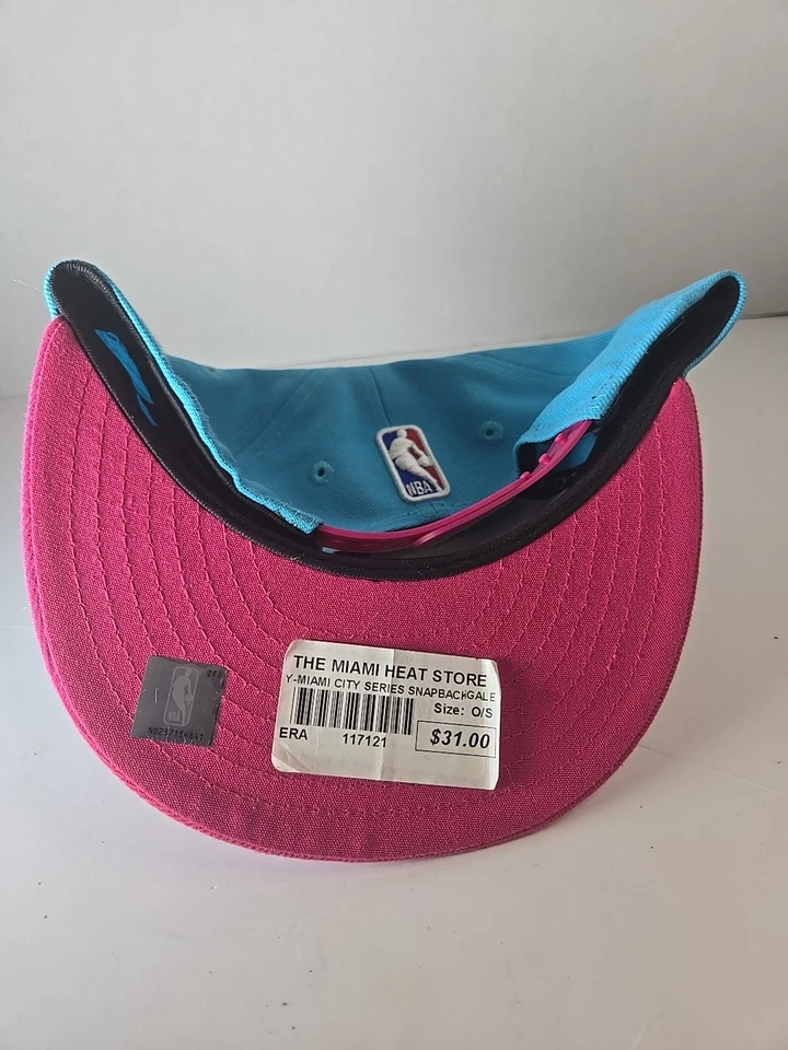 New Era NBA Miami Heat ViceWave 2019 Azul Rosa 9FIFTY Snapback Ajustable Juvenil Foto 4 de 4