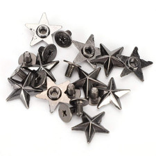 30 Sets Screw Zinc Alloy Star Rivets 14Mm Star Studs and Spikes Metal Leather-Cr
