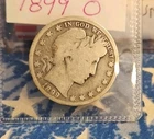 1899 O Barber Silver Half Dollar Circulated.Offers Free Shipping, Album Filler $
