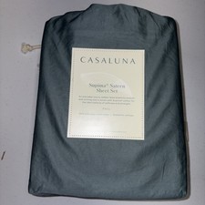 New, Full Size, 500 Thread Count Washed Supima Sateen Solid Sheet Set - Casaluna
