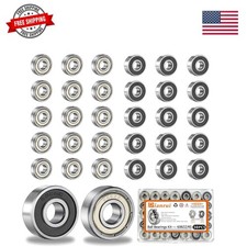 38 PCS 608RS 608ZZ Ball Bearings Assortment Kit, Small Bearings Carbon Stee...