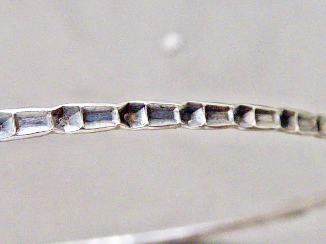 ANTIQUE THIN STERLING SILVER BANGLE BRACELET 2.5 … - image 2