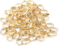 Gold Pendant Clasp 100Pcs Pinch Bails for Jewelry Making 14K Gold Plated Brass