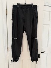 Columbia Hazy Trail Rain Pants Men's Large Black Packable Waterproof Omni Tech