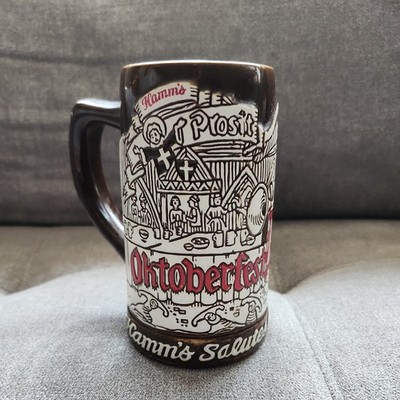 Vintage 1973 Hamm s Beer Oktoberfest Ceramic Stein 6   VHTF