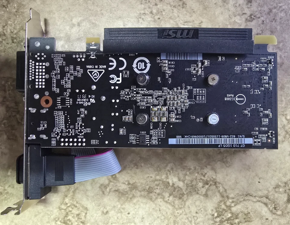 MSI NVIDIA GeForce GT 710 1GB DDR5 LP Low Profile Graphics Card HDMI DVI VGA - Image 3 of 4