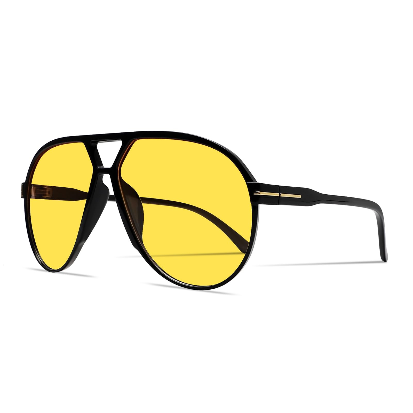 Retro 70s Oversized Aviator Sunglasses for Women and Men Vintage Trendy