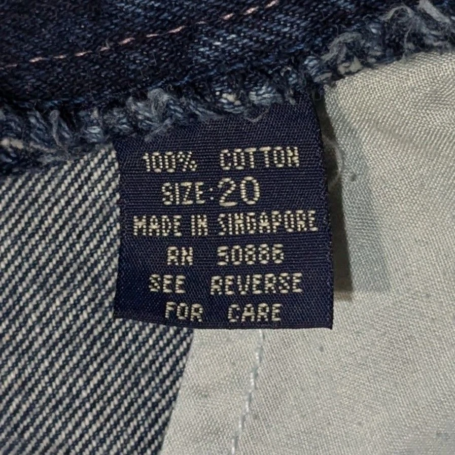 Pantalones Cortos Vaqueros Vintage Y2K Angels Talla 20 (36x5) Bordados Rosa Corazón Retro Denim Foto 4 de 4