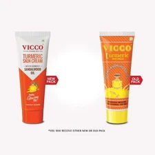 Vicco Turmeric Ayurvedic Skin Cream with Sandalwood Oil for Glowing Skin 70g