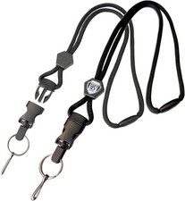 2 Pack - Heavy Duty Breakaway Lanyards for ID Badges and Keys - Badge Holder K