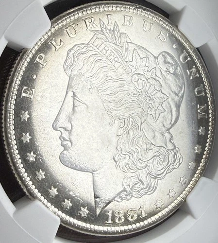 1881 S Morgan Silver Dollar NGC Uncirculated $1 Coin 0.9 Fine Silver BU+++
