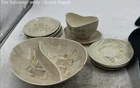 Red Wing Pottery Multicolor Crazy Rhythm Hand-Painted Earthenware Dinnerware Set
