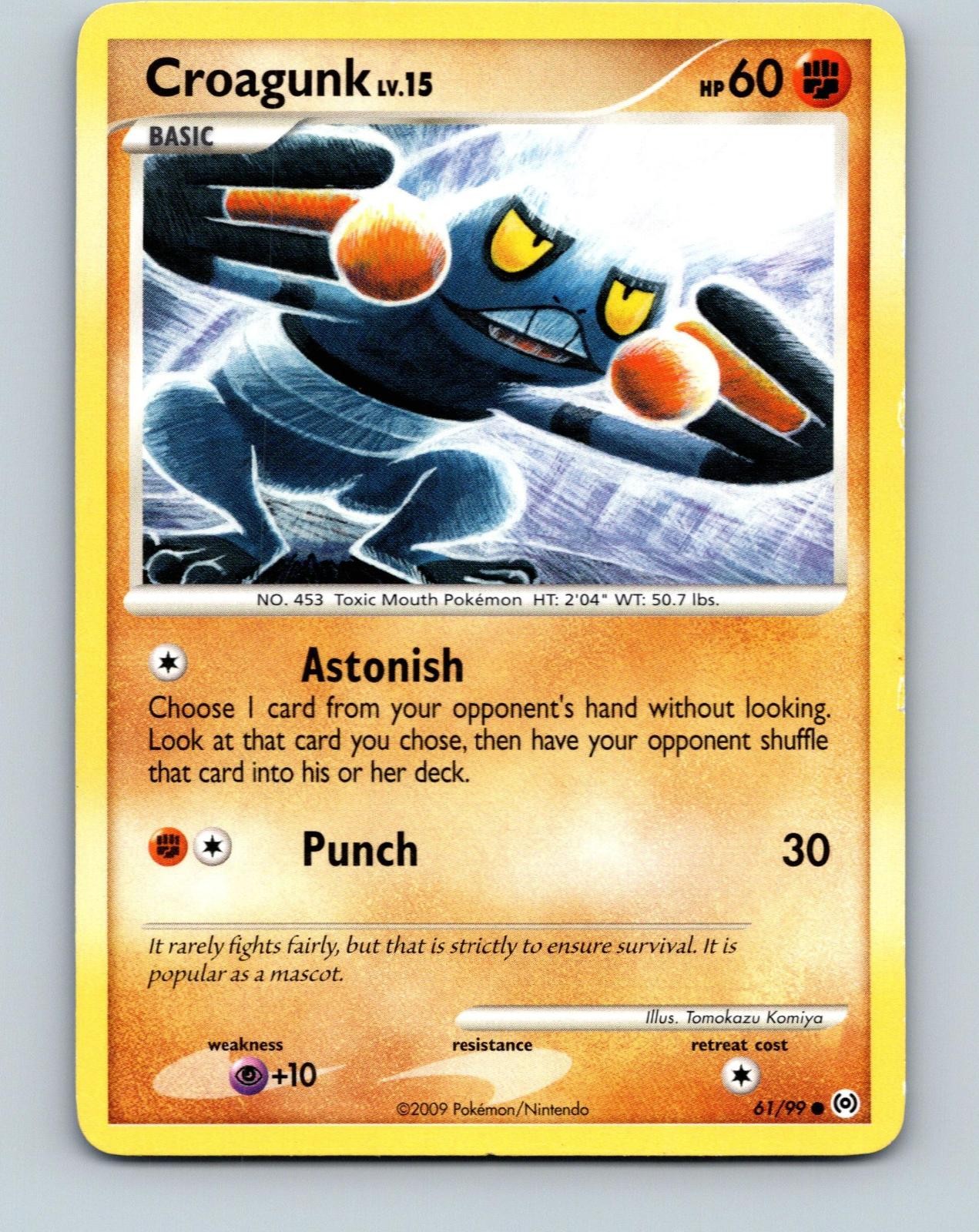 Croagunk 61/99 Common Arceus Pokemon Near Mint