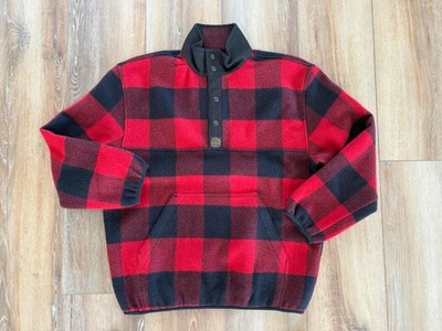 Filson Okanogan Wool Pullover Sweater M Heavyweight Red Buffalo
