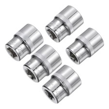 5pcs 6-point Shallow Socket 12 Drive 20mm 21mm 22mm 23mm 24mm Cr-v Metric
