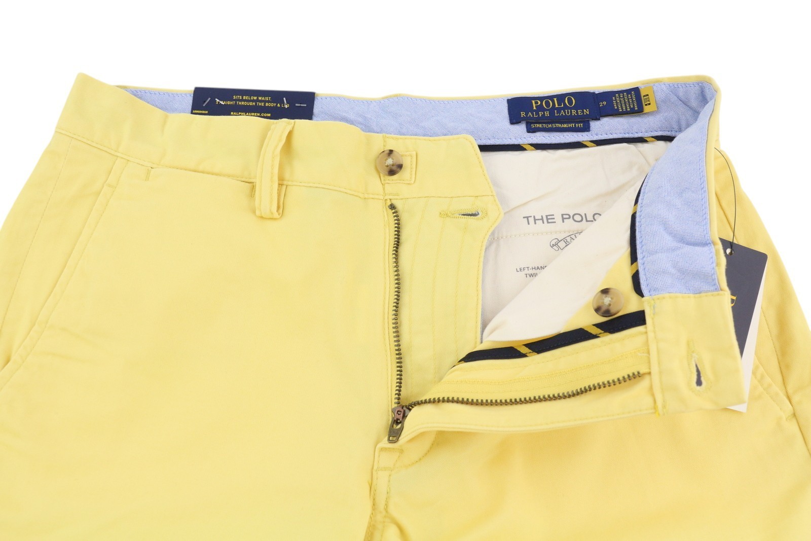 RALPH LAUREN Men's Shorts W29 Yellow Bedford Stretch Chino RRP196 * image 4