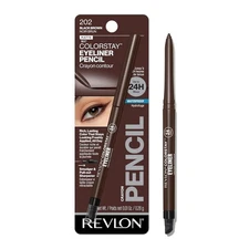 Revlon Waterproof Eyeliner Pencil w/ Sharpener - 0.01 oz in 202 Black Brown.