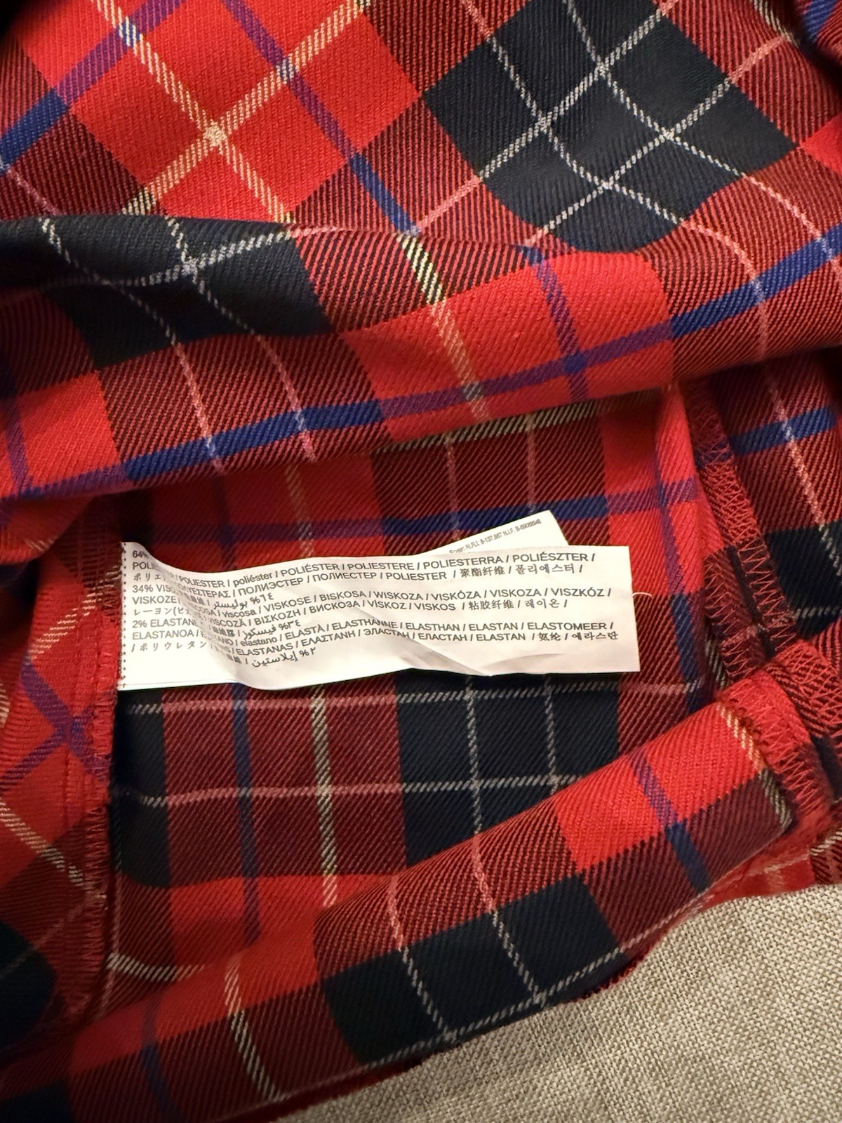 MNG Mango Dress Shift Plaid Black Red Academia Scoop Back 3/4 Sleeve Size 4 thumbnail 10